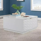 Table basse Sauder Morgan Main avec tiroirs, blanche