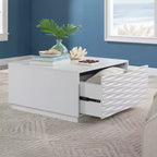 Table basse Sauder Morgan Main avec tiroirs, blanche