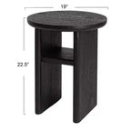 Table d'appoint Storied Home Firwood, noire