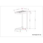 Table d'appoint WyndenHall Rhonda C avec incrustation, naturel