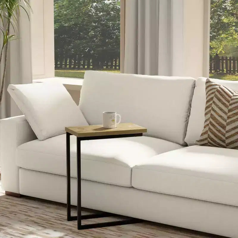 Table d'appoint WyndenHall Rhonda C avec incrustation, naturel