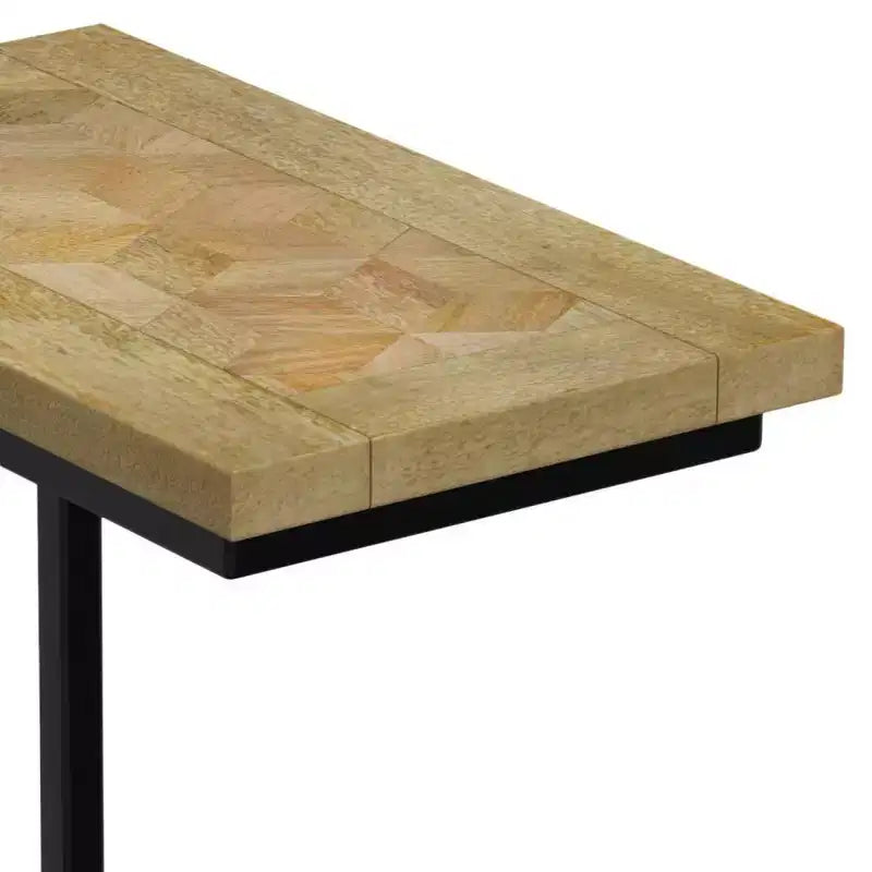 Table d'appoint WyndenHall Rhonda C avec incrustation, naturel