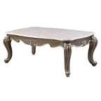 Table basse Elozzol 54" : pieds Queen Anne, sculptures coquilles, aucun assemblage requis - Acme Furniture