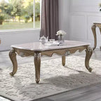 Table basse Elozzol 54" : pieds Queen Anne, sculptures coquilles, aucun assemblage requis - Acme Furniture