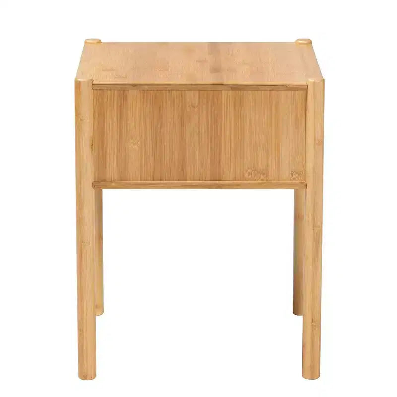 Table d'appoint à 1 tiroir en bois de bambou Naresh Naturel Brun - Baxton Studio