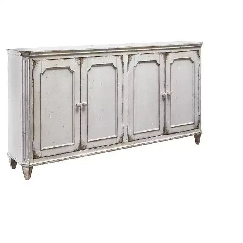 Decorative Storage Cabinets Natura - Signature Design by Ashley: Farmhouse Style Sideboard, Wood Veneer Surface, 4 Doors