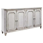 Meubles de rangement décoratifs Natura – Signature Design by Ashley : buffet de style rustique, surface en placage de bois, 4 portes