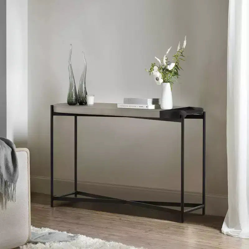 Console en Béton Dua Gris/Noir - Armen Living