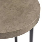 Table d'appoint ronde Buylateral Era Gris/Noir : style industriel, structure en métal, plateau en stratifié de bois