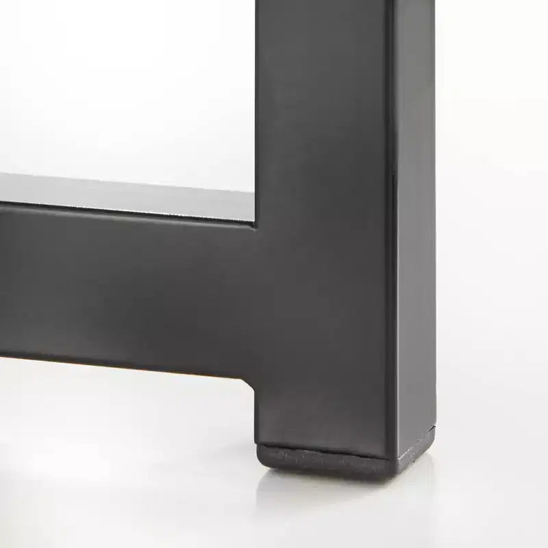 Table d'appoint ronde Buylateral Era Gris/Noir : style industriel, structure en métal, plateau en stratifié de bois