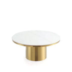 Manhattan Comfort Glenn Sintered Stone Top Coffee Table Gold