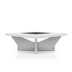 miBasics Manke Square Contemporary Modern Coffee Table White
