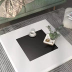 Table basse miBasics Manke Square contemporaine moderne blanche