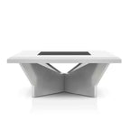 Table basse miBasics Manke Square contemporaine moderne blanche