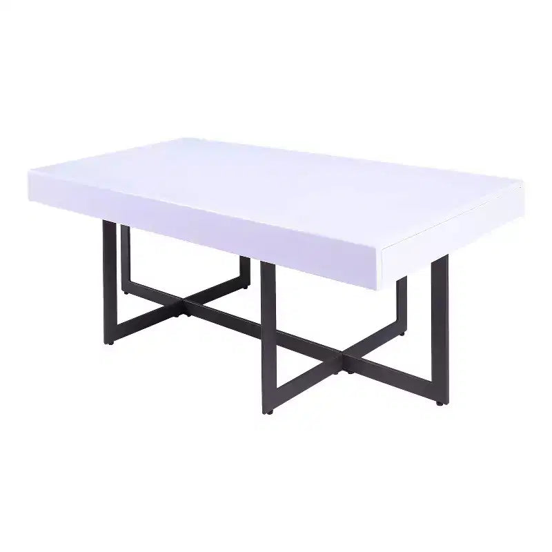 47.25" Neyo Rectangle Coffee Table with Drawers White - miBasics