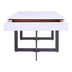 Table basse rectangulaire Neyo de 47,25 po avec tiroirs blanc - miBasics