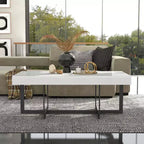 Table basse rectangulaire Neyo de 47,25 po avec tiroirs blanc - miBasics