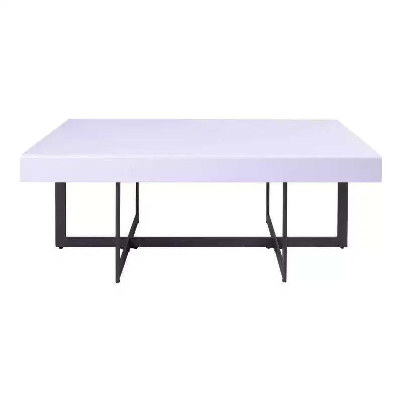 Table basse rectangulaire Neyo de 47,25 po avec tiroirs blanc - miBasics