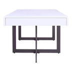 Table basse rectangulaire Neyo de 47,25 po avec tiroirs blanc - miBasics