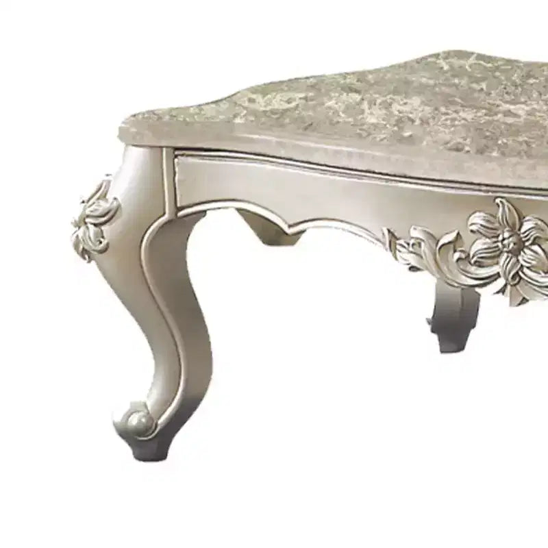 Table basse Bently 57" avec plateau en marbre et champagne - Acme Furniture