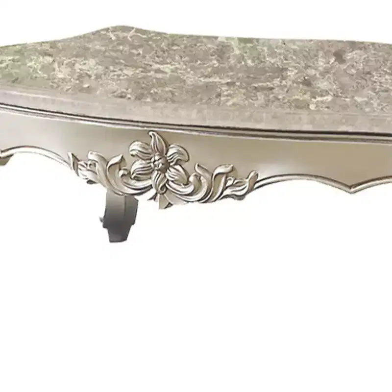 Table basse Bently 57" avec plateau en marbre et champagne - Acme Furniture