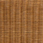 bali & pari Oteria Table d'appoint festonnée en rotin Miel clair