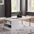 Table basse Harta Acme Furniture Blanc haute brillance/Chrome