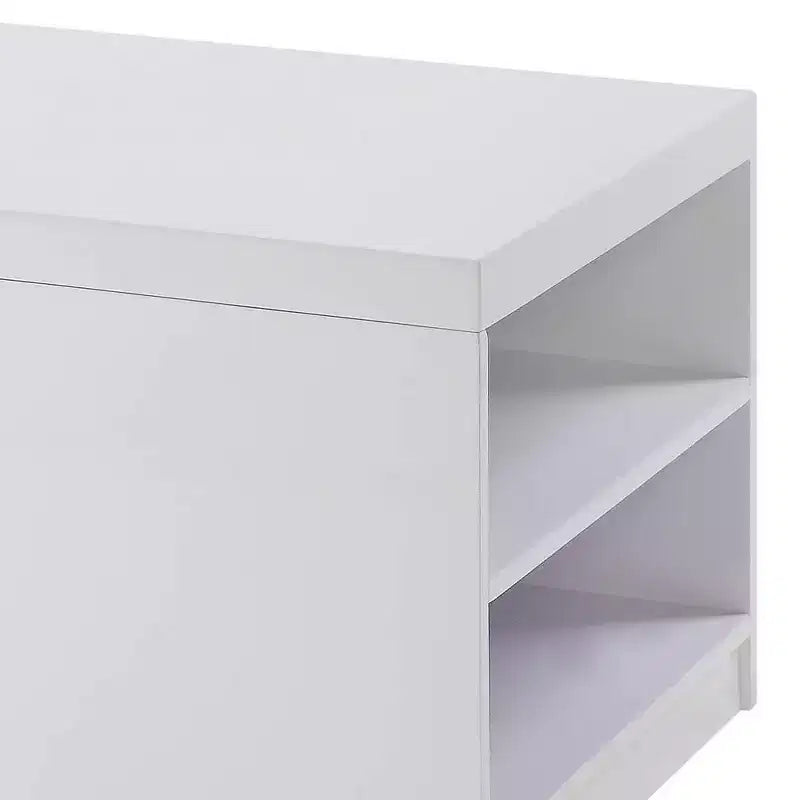 Table basse Harta Acme Furniture Blanc haute brillance/Chrome