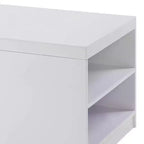 Table basse Harta Acme Furniture Blanc haute brillance/Chrome
