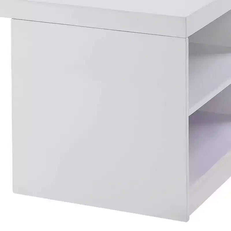 Table basse Harta Acme Furniture Blanc haute brillance/Chrome