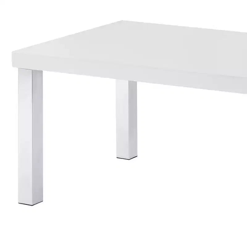 Table basse Harta Acme Furniture Blanc haute brillance/Chrome