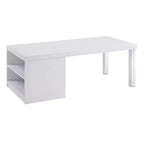 Table basse Harta Acme Furniture Blanc haute brillance/Chrome
