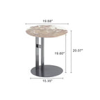 Table d'appoint Alondra Manhattan Comfort en pierre frittée noire