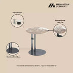 Table d'appoint Alondra Manhattan Comfort en pierre frittée noire