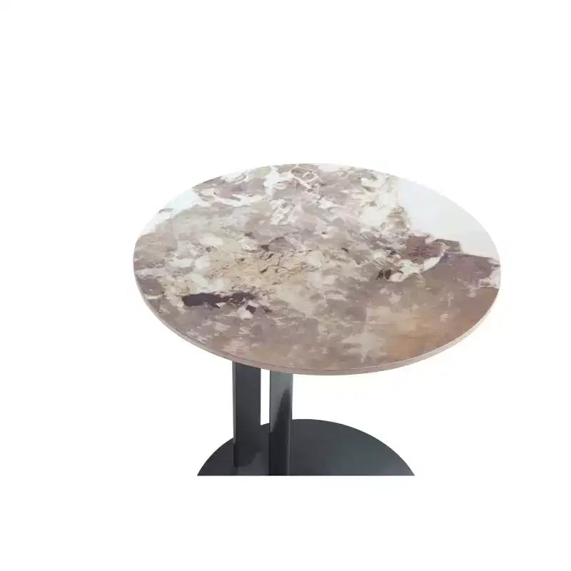 Table d'appoint Alondra Manhattan Comfort en pierre frittée noire
