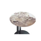 Table d'appoint Alondra Manhattan Comfort en pierre frittée noire