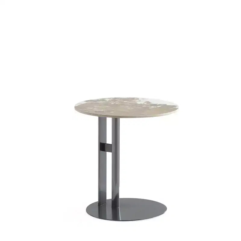 Table d'appoint Alondra Manhattan Comfort en pierre frittée noire