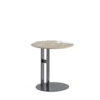 Table d'appoint Alondra Manhattan Comfort en pierre frittée noire