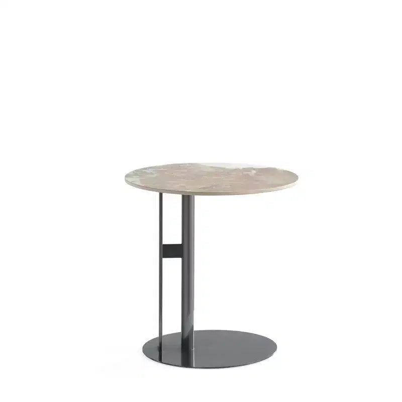 Table d'appoint Alondra Manhattan Comfort en pierre frittée noire