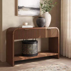 Console Lupine Reeded avec deux tiroirs marron foncé - Threshold™