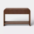 Console Lupine Reeded avec deux tiroirs marron foncé - Threshold™