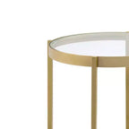 Table d'appoint Acme Furniture Charrot avec plateau en verre transparent et finition dorée