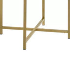 Table d'appoint Acme Furniture Charrot avec plateau en verre transparent et finition dorée