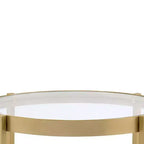 Table d'appoint Acme Furniture Charrot avec plateau en verre transparent et finition dorée