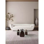 Table basse Manhattan Comfort Artesia à plateau en verre trempé, Noyer foncé