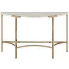 Table basse semi-circulaire moderne Grand Canal Champagne - miBasics
