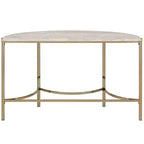 Table basse semi-circulaire moderne Grand Canal Champagne - miBasics