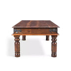 Table basse rustique Thakat fabriquée à la main - (16H x 43L x 24P) - Naturel - Timbergirl : Bois de rose indien massif, Entretien à sec