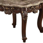 Table d'appoint Acme Furniture Mehadi dessus en marbre naturel/noyer