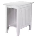 Nantucket Chair Side Table White - AFI: Solid Hardwood, Bead Board Design, Eco-Friendly